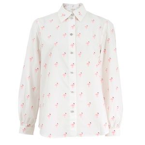 MARC JACOBS
FLAMINGO COTTON SHIRT. SIZE 2/Small